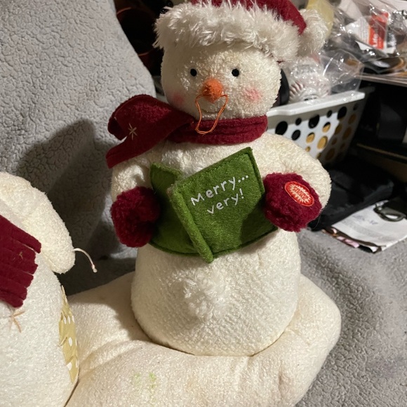 Hallmark Snowman Duo with Red and Black Accents - Picture 2 of 9